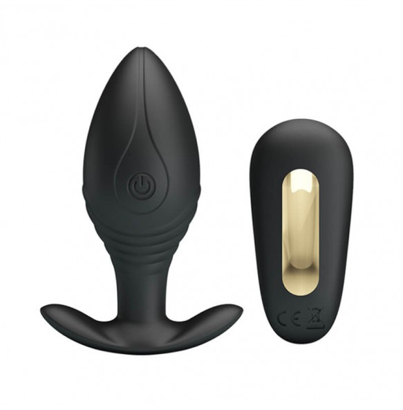 PRETTY LOVE - Royal Pleasure Wireless Remote Anal Plug (Black)